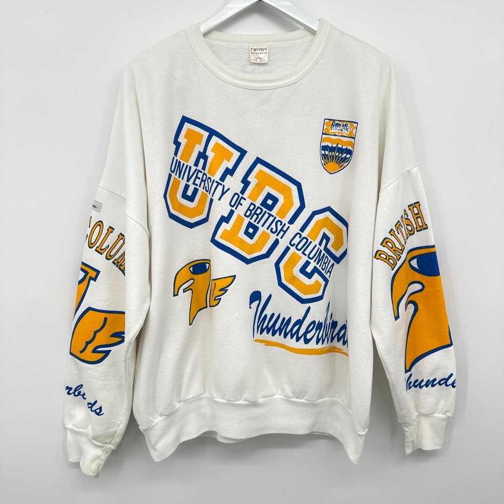 Vintage UBC All Over Print Size XL University of British Columbia Thunderbirds